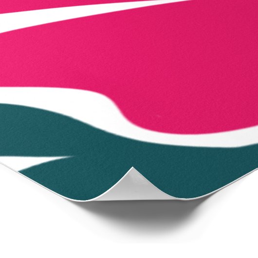 抽象芸術鮮やかの明るいはっきりしたとフローラウォールアート ポスター (角)