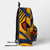 抽象芸術鮮やかアフリカパターン プリントバックパック (左)