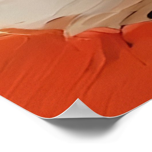 抽象芸術鮮やかアルパインマウンテンランドスケープ ポスター (角)