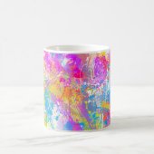 抽象芸術鮮やかカラフルストローク コーヒーマグカップ (中央)