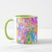 抽象芸術鮮やかカラフルストローク マグカップ (左)