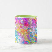 抽象芸術鮮やかカラフルストローク マグカップ (中央)