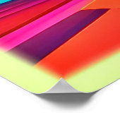 抽象芸術鮮やかカラーバースト ポスター (角)