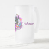 抽象芸術鮮やかカーニバル フロストグラスビールジョッキ (正面右)