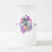 抽象芸術鮮やかカーニバル フロストグラスビールジョッキ (中央)