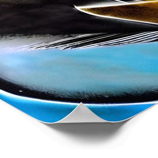 抽象芸術鮮やかギターアート ポスター (角)