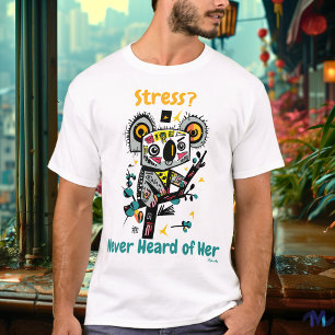 抽象芸術鮮やかコアラストレスフリーTシャツ Tシャツ