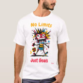 抽象芸術鮮やかサッカー選手Tシャツ Tシャツ (正面)