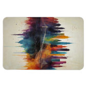 抽象芸術鮮やかスカイラインシティスケープ マグネット (横)