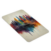 抽象芸術鮮やかスカイラインシティスケープ マグネット (右側)