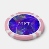 抽象芸術鮮やかスワーズオブピンクブルースグリーン ポーカーチップ (シングル)