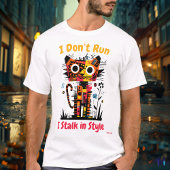 抽象芸術鮮やかタイガーグラフィックTシャツ Tシャツ