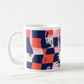 抽象芸術鮮やかチェッカーボードマグ コーヒーマグカップ (左)