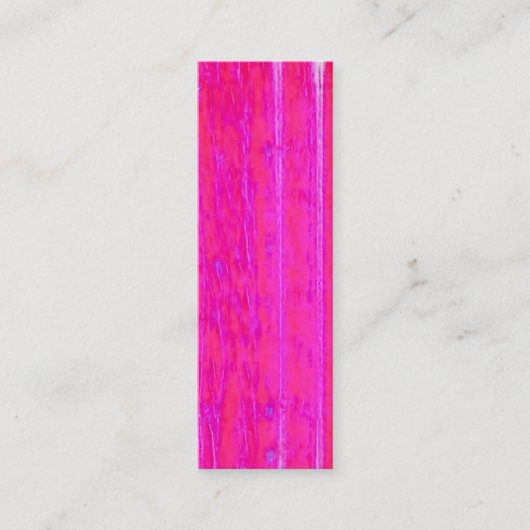 抽象芸術鮮やかピンクとパープルのストライプアート スキニー名刺 (正面)