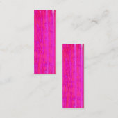 抽象芸術鮮やかピンクとパープルのストライプアート スキニー名刺 (正面/裏面)