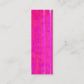抽象芸術鮮やかピンクとパープルのストライプアート スキニー名刺 (裏面)