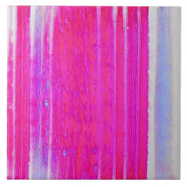 抽象芸術鮮やかピンクとパープルのストライプアート タイル