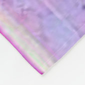 抽象芸術鮮やかピンクとパープルのストライプアート フリースブランケット (角)
