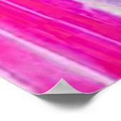 抽象芸術鮮やかピンクとパープルのストライプアート ポスター (角)