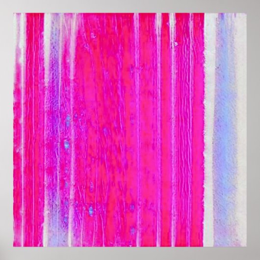 抽象芸術鮮やかピンクとパープルのストライプアート ポスター (正面)
