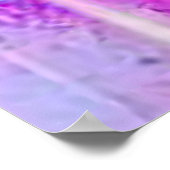 抽象芸術鮮やかピンクとパープルのストライプアート ポスター (角)