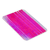 抽象芸術鮮やかピンクとパープルのストライプアート マグネット (右側)