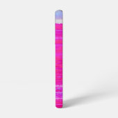 抽象芸術鮮やかピンクとパープルのストライプアート SAMSUNG GALAXYケース (左側面)