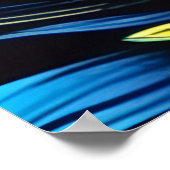 抽象芸術鮮やかフローラバースト ポスター (角)