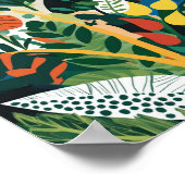 抽象芸術鮮やかフローラ ポスター (角)