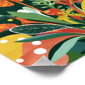 抽象芸術鮮やかフローラ ポスター (角)