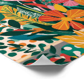 抽象芸術鮮やかフローラ ポスター (角)