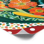 抽象芸術鮮やかフローラ ポスター (角)