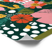 抽象芸術鮮やかフローラ ポスター (角)