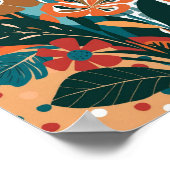 抽象芸術鮮やかフローラ ポスター (角)