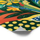 抽象芸術鮮やかフローラ ポスター (角)