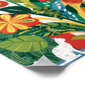 抽象芸術鮮やかフローラ ポスター (角)