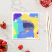 抽象芸術鮮やかブラシ スタンダードカクテルナプキン (インサイチュ)