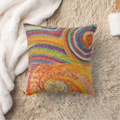 抽象芸術鮮やかモザイク クッション (ブランケット)