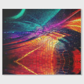 抽象芸術鮮やかモザイク ラッピングペーパー (フラット)