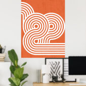 抽象芸術鮮やかリズム ポスター (ホームオフィス)