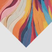 抽象芸術鮮やかレインボー波ストライプ線 薄葉紙 (詳細)