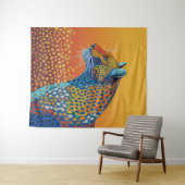 抽象芸術鮮やかレオパード タペストリー (インサイチュ(横))