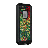 抽象芸術鮮やかレッドグリーン金ゴールドスターズ LifeProof iPhoneケース (裏面/右)