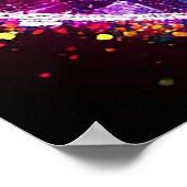 抽象芸術鮮やか付きレインボー電気ギター ポスター (角)