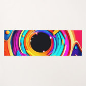 抽象芸術鮮やか宇宙渦アート ヨガマット (正面(横))