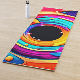 抽象芸術鮮やか宇宙渦アート ヨガマット