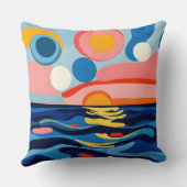 抽象芸術鮮やか岬 クッション (裏面)