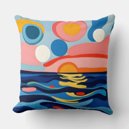 抽象芸術鮮やか岬 クッション