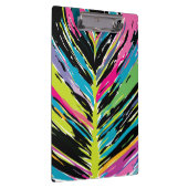 抽象芸術鮮やか数々の色のトロピカルリーフ クリップボード (右)