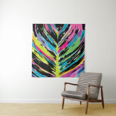 抽象芸術鮮やか数々の色のトロピカルリーフ タペストリー (インサイチュ)